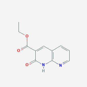 Chemical structure of Ethyl 2-hydroxy-1,8-naphthyridine-3-carboxylate