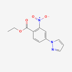 Chemical structure of Ethyl 2-Nitro-4-(1-pyrazolyl)benzoate