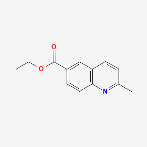 Chemical structure of Ethyl 2-methylquinoline-6-carboxylate