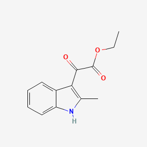 Chemical structure of Ethyl 2-methyl-3-indolylglyoxylate