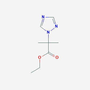 Chemical structure of Ethyl 2-methyl-2-(1H-1,2,4-triazol-1-yl)propanoate