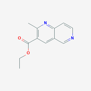 Chemical structure of Ethyl 2-methyl-1,6-naphthyridine-3-carboxylate