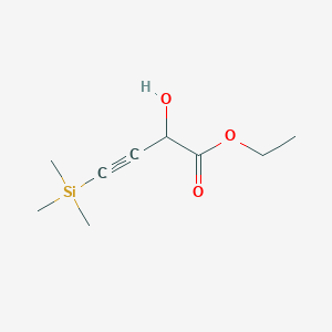Chemical structure of Ethyl 2-Hydroxy-4-(trimethylsilyl)-3-butynoate