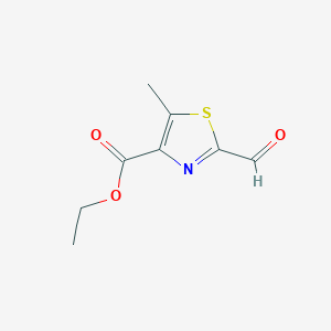 Chemical structure of Ethyl 2-formyl-5-methylthiazole-4-carboxylate