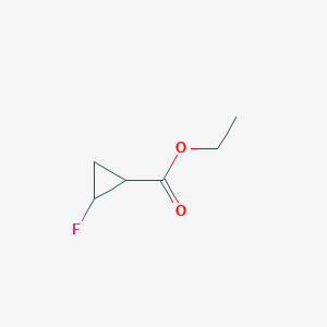 Chemical structure of Ethyl 2-fluorocyclopropanecarboxylate