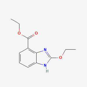 Chemical structure of Ethyl 2-ethoxy-1H-benzo[d]imidazole-7-carboxylate