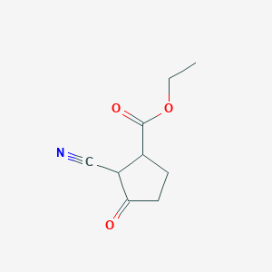 Chemical structure of Ethyl 2-cyano-3-oxocyclopentanecarboxylate