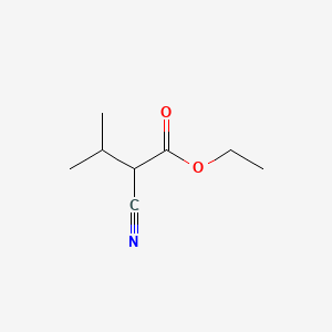 Chemical structure of Ethyl 2-cyano-3-methylbutanoate