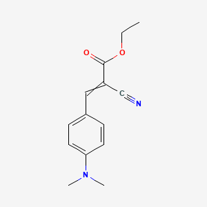 Chemical structure of Ethyl alpha-cyano-4-(dimethylamino)cinnamate