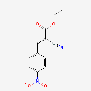 Chemical structure of Ethyl alpha-cyano-4-nitrocinnamate