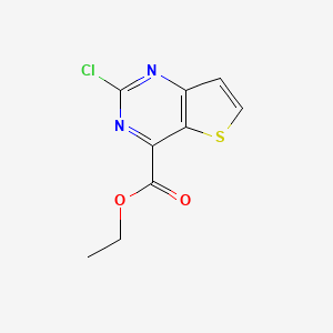 Chemical structure of Ethyl 2-chlorothieno[3,2-d]pyrimidine-4-carboxylate
