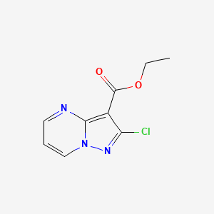 Chemical structure of Ethyl 2-chloropyrazolo[1,5-a]pyrimidine-3-carboxylate