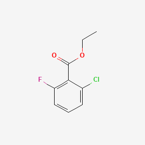 Chemical structure of ethyl 2-chloro-6-fluoro-benzoat