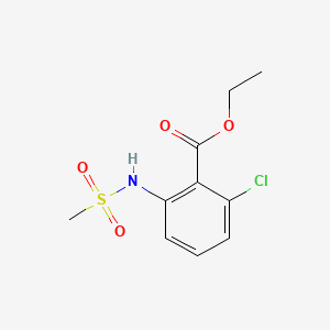 Chemical structure of Ethyl 2-Chloro-6-(methylsulfonamido)benzoate