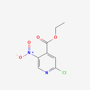Chemical structure of Ethyl 2-chloro-5-nitroisonicotinate
