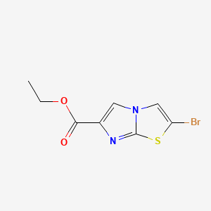 Chemical structure of Ethyl 2-bromoimidazo[2,1-b]thiazole-6-carboxylate