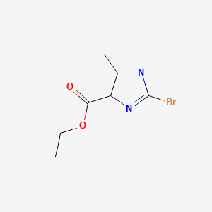 Chemical structure of Ethyl 2-bromo-4-methyl-1H-imidazole-5-carboxylate