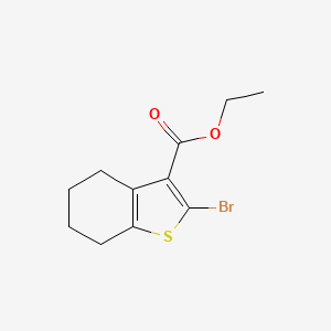 Chemical structure of Ethyl 2-bromo-4,5,6,7-tetrahydrobenzo[b]thiophene-3-carboxylate