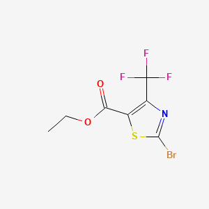 Chemical structure of Ethyl 2-Bromo-4-(trifluoromethyl)thiazole-5-carboxylate