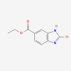 Chemical structure of Ethyl 2-bromo-1H-benzo[d]imidazole-6-carboxylate