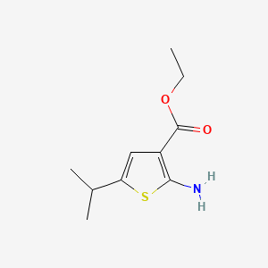 Chemical structure of Ethyl 2-amino-5-isopropylthiophene-3-carboxylate