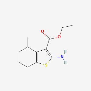 Chemical structure of Ethyl 2-amino-4-methyl-4,5,6,7-tetrahydrobenzo[b]thiophene-3-carboxylate