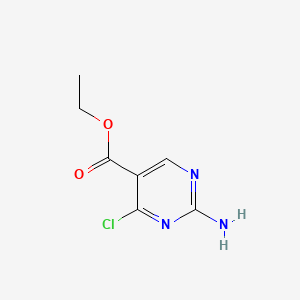 Chemical structure of Ethyl 2-amino-4-chloropyrimidine-5-carboxylate