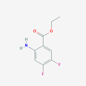 Chemical structure of Ethyl 2-amino-4,5-difluorobenzoate
