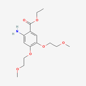 Chemical structure of Ethyl 2-amino-4,5-bis(2-methoxyethoxy)benzoate