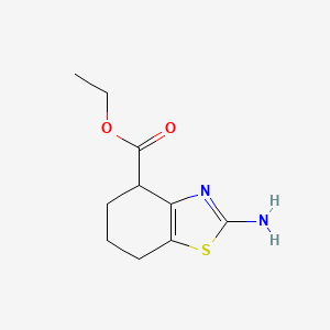 Chemical structure of Ethyl 2-amino-4,5,6,7-tetrahydro-1,3-benzothiazole-4-carboxylate