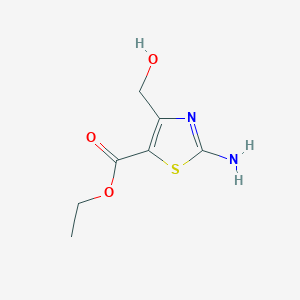 Chemical structure of Ethyl 2-amino-4-(hydroxymethyl)thiazole-5-carboxylate