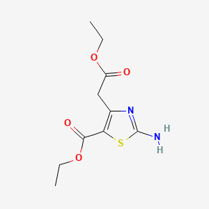 Chemical structure of Ethyl 2-amino-4-(2-ethoxy-2-oxoethyl)thiazole-5-carboxylate