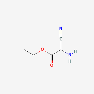 Chemical structure of Ethyl 2-amino-2-cyanoacetate
