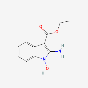 Chemical structure of Ethyl 2-amino-1-hydroxy-1H-indole-3-carboxylate