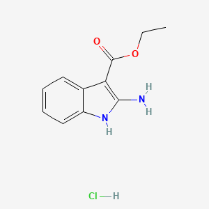 Chemical structure of Ethyl 2-amino-1H-indole-3-carboxylate hydrochloride