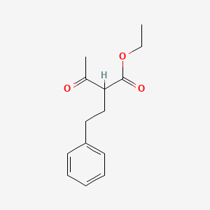 Chemical structure of Ethyl 2-Acetyl-4-phenylbutanoate