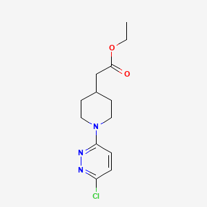 Chemical structure of Ethyl 2-[1-(6-Chloro-3-pyridazinyl)-4-piperidyl]acetate