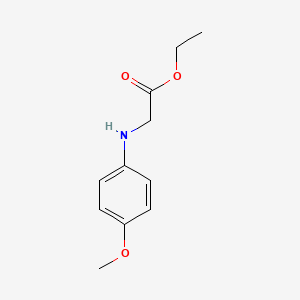 Chemical structure of Ethyl 2-[(4-methoxyphenyl)amino]acetate