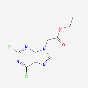 Chemical structure of Ethyl 2,6-dichloro-9H-purine-9-acetate