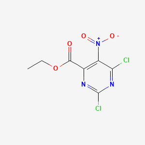 Chemical structure of Ethyl 2,6-dichloro-5-nitropyrimidine-4-carboxylate