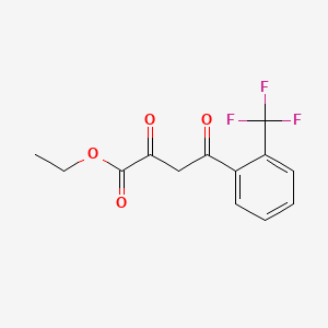 Chemical structure of Ethyl 2,4-dioxo-4-(2-(trifluoromethyl)phenyl)butanoate