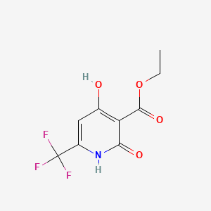 Chemical structure of Ethyl 2,4-dihydroxy-6-(trifluoromethyl)nicotinate