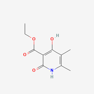 Chemical structure of Ethyl 2,4-dihydroxy-5,6-dimethylnicotinate