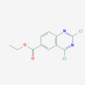 Chemical structure of Ethyl 2,4-dichloroquinazoline-6-carboxylate