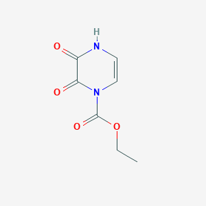 Chemical structure of Ethyl 2,3-dioxo-3,4-dihydropyrazine-1(2H)-carboxylate