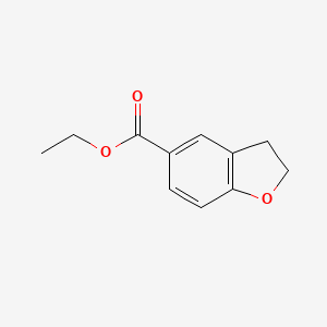 Chemical structure of Ethyl 2,3-dihydrobenzofuran-5-carboxylate