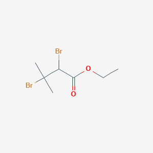 Chemical structure of Ethyl 2,3-dibromo-3-methylbutanoate