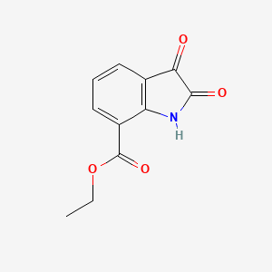 Chemical structure of Ethyl 2,3-dioxoindoline-7-carboxylate
