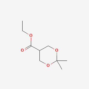 Chemical structure of Ethyl 2,2-dimethyl-1,3-dioxane-5-carboxylate