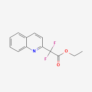 Chemical structure of ethyl 2,2-difluoro-2-(quinolin-2-yl)acetate